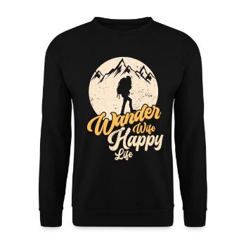 Randonnée Randonneurs Montagnes Alpinisme Randonnée Fille - Sweat-shirt Unisexe - noir - Devant - Alina (178cm) & Michal (187cm)