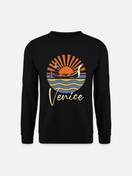 Venedig Gondel Norditalien Lagune Canal Grande - Unisex Pullover - Schwarz