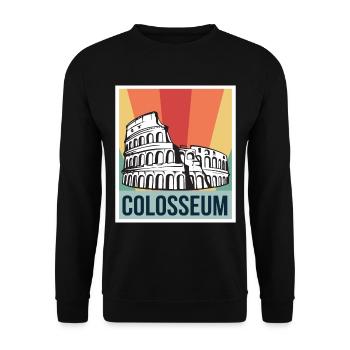 Colosseum Retro Gladiator Roman Duel - Unisex Sweatshirt - black - Front - Alina (178cm) & Michal (187cm)