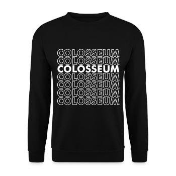 Kolosseum Retro Rom Vintage Italien Römer - Unisex Pullover - Schwarz - Vorne - Alina (178cm) & Michal (187cm)