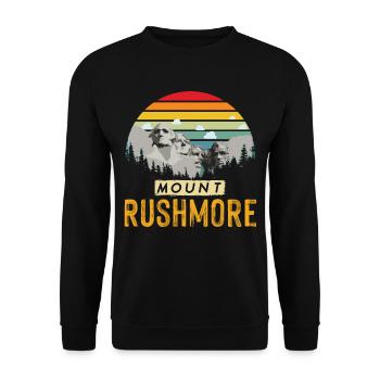 Mount Rushmore Black Hills South Dakota - Unisex Sweatshirt - black - Front - Alina (178cm) & Michal (187cm)
