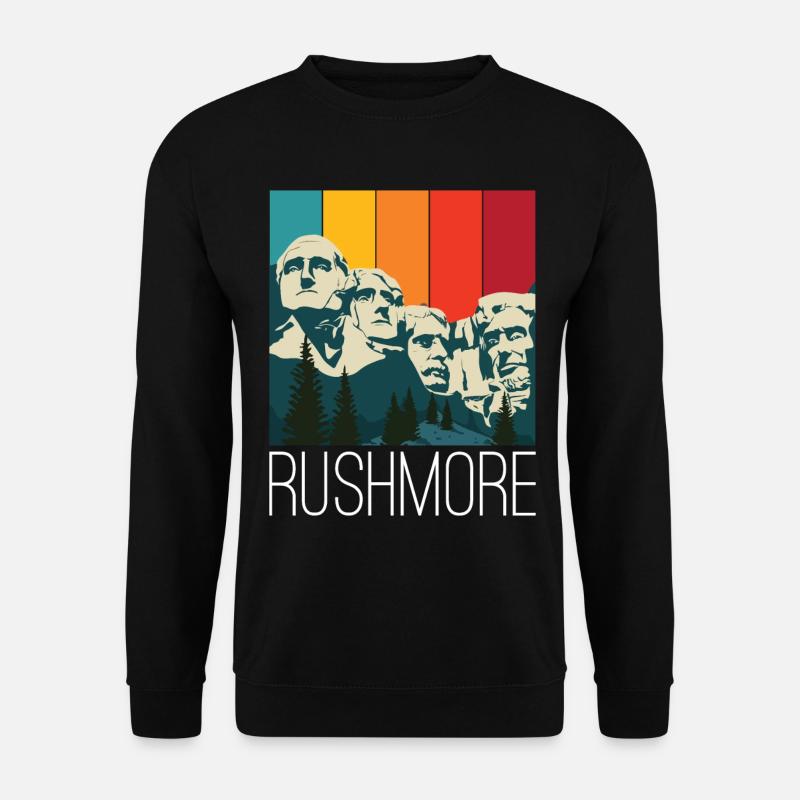 Rushmore Dakota US Präsidenten Denkmal - Unisex Pullover - Schwarz