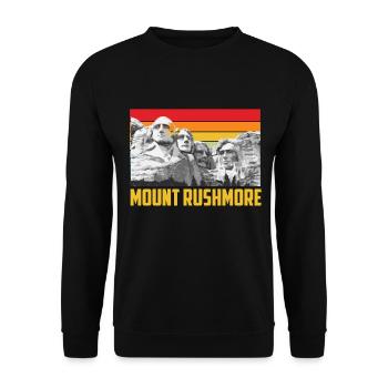 Mount Rushmore South Dakota Lincoln Denkmal - Unisex Pullover - Schwarz - Vorne - Alina (178cm) & Michal (187cm)