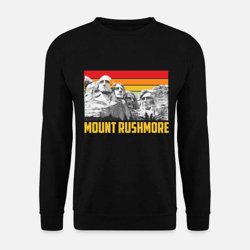 Mount Rushmore Dakota du Sud Lincoln Memorial - Sweat-shirt Unisexe - noir