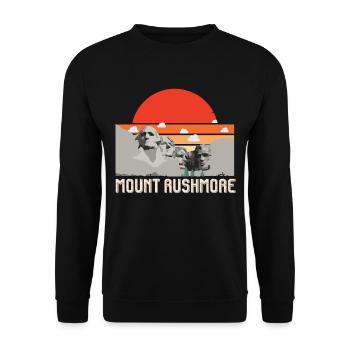 Mount Rushmore Dakota Berge Amerika USA - Unisex Pullover - Schwarz - Vorne - Alina (178cm) & Michal (187cm)