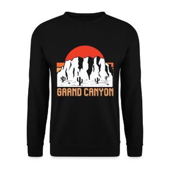 Grand Canyon Arizona National Park Desert - Unisex Sweatshirt - black - Front - Alina (178cm) & Michal (187cm)