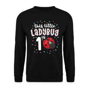 This Little Ladybug Is 1 Years Old 1st Birthday - Unisex Sweatshirt - black - Front - Alina (178cm) & Michal (187cm)