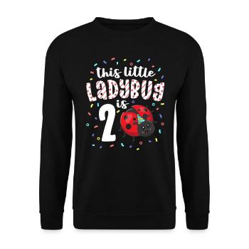 This Little Ladybug Is 2 Years Old 2nd Birthday - Unisex Sweatshirt - black - Front - Alina (178cm) & Michal (187cm)