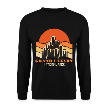 National Park Grand Canyon Arizona Colorado - Unisex Sweatshirt - black - Front - Alina (178cm) & Michal (187cm)