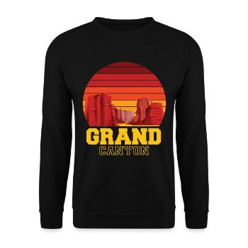 Grand Canyon Mountains Colorado Arizona Hiking - Unisex Sweatshirt - black - Front - Alina (178cm) & Michal (187cm)