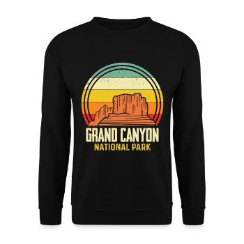 Grand Canyon National Park Colorado Arizona - Unisex Sweatshirt - black - Front - Alina (178cm) & Michal (187cm)
