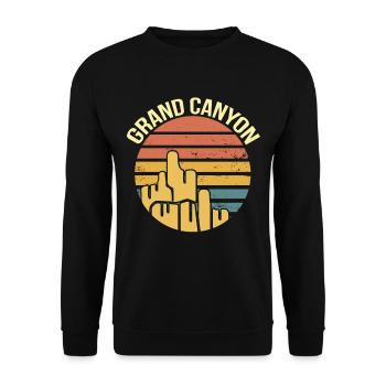 Grand Canyon Mountains Arizona Hiking Colorado - Unisex Sweatshirt - black - Front - Alina (178cm) & Michal (187cm)
