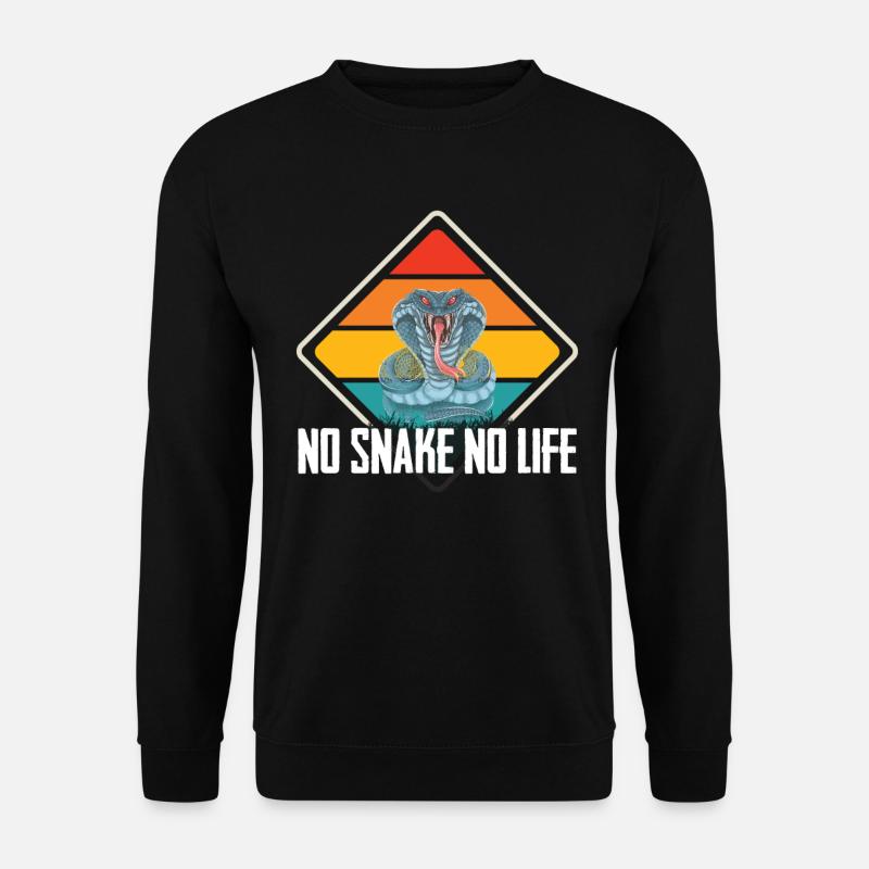 Schlange Boa Constrictor Kobra Zoo - Unisex Pullover - Schwarz
