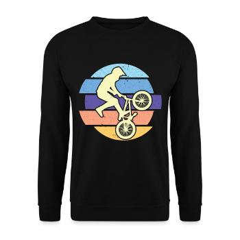 Bike Retro Bike Trip Tour Nature - Unisex Sweatshirt - black - Front - Alina (178cm) & Michal (187cm)