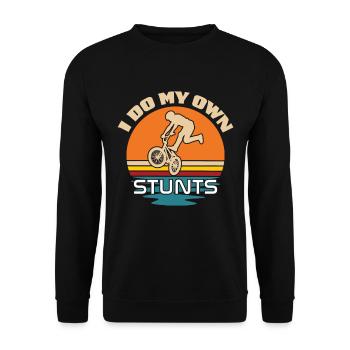 Cascades à vélo BMX Cyclisme Cycologue - Sweat-shirt Unisexe - noir - Devant - Alina (178cm) & Michal (187cm)