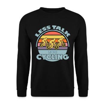 Cycling Road Bike Bike Cycling - Unisex Sweatshirt - black - Front - Alina (178cm) & Michal (187cm)