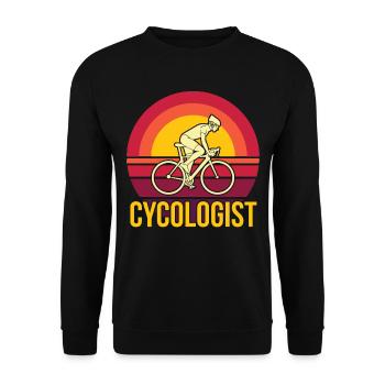 Cycologist Rennrad Bike Radsport Fahrrad - Unisex Pullover - Schwarz - Vorne - Alina (178cm) & Michal (187cm)