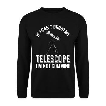 Astronomy Galaxy Telescope Stars Space - Unisex Sweatshirt - black - Front - Alina (178cm) & Michal (187cm)