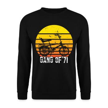 Bonanzarad Bonanza Bike Hipster Birthday 1971 - Unisex Sweatshirt - black - Front - Alina (178cm) & Michal (187cm)