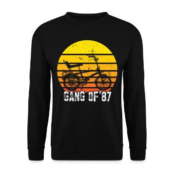 Bonanzarad Bonanza Bike Hipster Anniversaire 1980 - Sweat-shirt Unisexe - noir - Devant - Alina (178cm) & Michal (187cm)