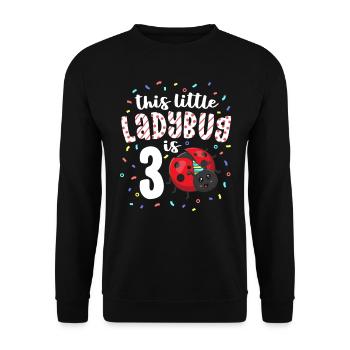 This Little Ladybug Is 3 Years Old 3rd Birthday - Unisex Sweatshirt - black - Front - Alina (178cm) & Michal (187cm)