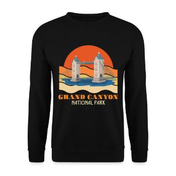 London Skyline - Unisex Pullover - Schwarz - Vorne - Alina (178cm) & Michal (187cm)