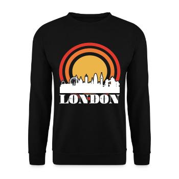 London Skyline Big Ben Westminster Castle - Unisex Sweatshirt - black - Front - Alina (178cm) & Michal (187cm)