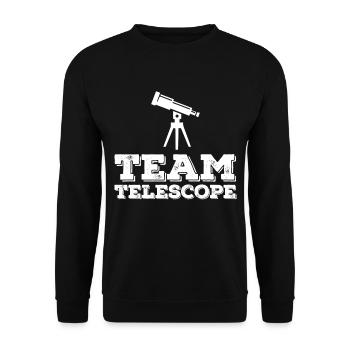 Team Telescope Space Astronomer Stars - Unisex Sweatshirt - black - Front - Alina (178cm) & Michal (187cm)