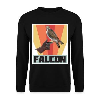 Faucons Fauconneries et aigles Faune - Sweat-shirt Unisexe - noir - Devant - Alina (178cm) & Michal (187cm)