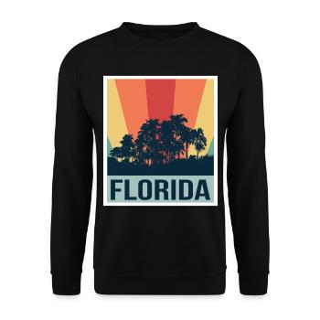 Florida Palm Skyline Rétro - Sweat-shirt Unisexe - noir - Devant - Alina (178cm) & Michal (187cm)