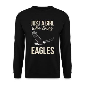 Girl loves eagle falconry falcon hawk hawk - Unisex Sweatshirt - black - Front - Alina (178cm) & Michal (187cm)