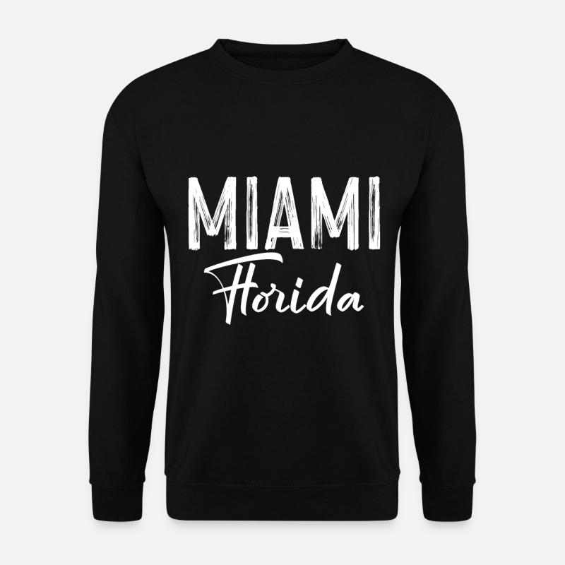 Miami Florida mit Palmen Sonne und Meer - Unisex Pullover - Schwarz