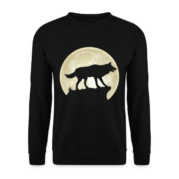 Full Moon Wolf Pack Wolf Pack - Unisex Sweatshirt - black - Front - Alina (178cm) & Michal (187cm)