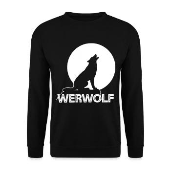 Werewolf Full Moon Wolf Wolf Pack - Unisex Sweatshirt - black - Front - Alina (178cm) & Michal (187cm)