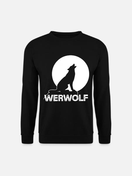 Werwolf Vollmond Wolf Wolfsrudel - Unisex Pullover - Schwarz