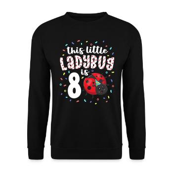 This Little Ladybug Is 8 Years Old 8th Birthday - Unisex Sweatshirt - black - Front - Alina (178cm) & Michal (187cm)