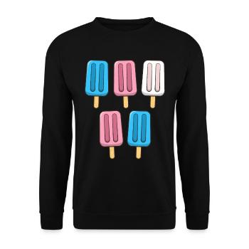 Transgender Popsicles 4th of July Trans Subtle - Unisex Sweatshirt - black - Front - Alina (178cm) & Michal (187cm)