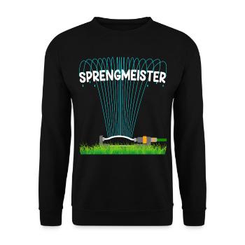 Sprengmeister Garten Schrebergärtner Hobbygärtner - Unisex Pullover - Schwarz - Vorne - Alina (178cm) & Michal (187cm)