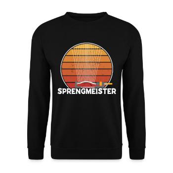 Sprengmeister Garten Schrebergärtner Hobbygärtner - Unisex Pullover - Schwarz - Vorne - Alina (178cm) & Michal (187cm)