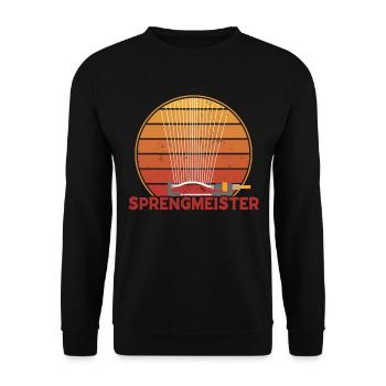 Sprengmeister Garten Schrebergärtner Hobbygärtner - Unisex Pullover - Schwarz - Vorne - Alina (178cm) & Michal (187cm)