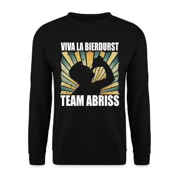 Mallorca Abriss Bierdurst Party Sauf Fun Spruch - Unisex Pullover - Schwarz - Vorne - Alina (178cm) & Michal (187cm)