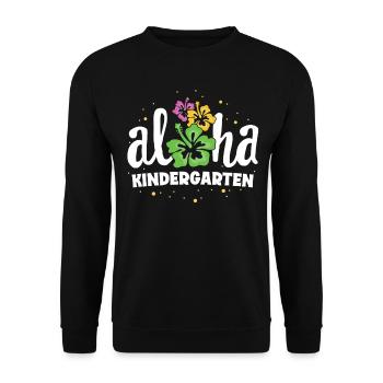 Aloha Kindergärtnerin Erster Tag zurück - Unisex Pullover - Schwarz - Vorne - Alina (178cm) & Michal (187cm)