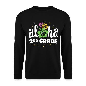 Aloha 2nd Grade Second Teacher First Day Back to - Unisex Sweatshirt - black - Front - Alina (178cm) & Michal (187cm)