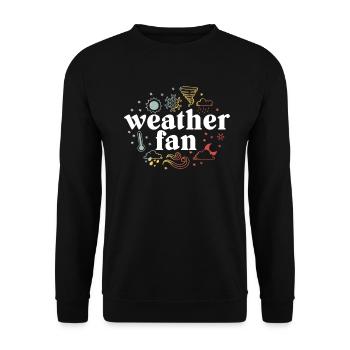 Ventilateur météo Futur météorologue Storm Watcher - Sweat-shirt Unisexe - noir - Devant - Alina (178cm) & Michal (187cm)