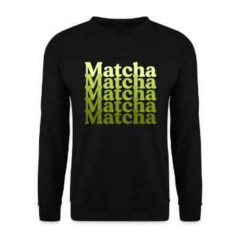 Vintage Matcha Lover Cadeau pour Barista Retro Green - Sweat-shirt Unisexe - noir - Devant - Alina (178cm) & Michal (187cm)