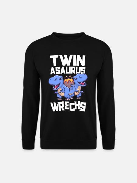 Twinasaurus Épaves correspondant à Dinosaur Twin Boys - Sweat-shirt Unisexe - noir