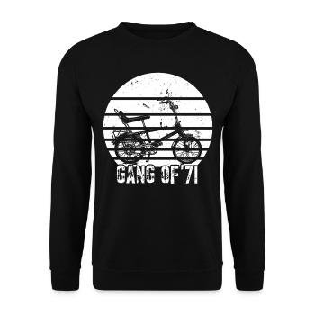 Bonanzarad Bonanza Bike Hipster Anniversaire 1971 - Sweat-shirt Unisexe - noir - Devant - Alina (178cm) & Michal (187cm)