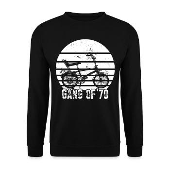 Bonanzarad Bonanza Bike Hipster Anniversaire 1970 - Sweat-shirt Unisexe - noir - Devant - Alina (178cm) & Michal (187cm)