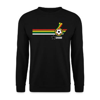Ghana Black Stars Ghanaisch Fussball Fan Trikot - Unisex Pullover - Schwarz - Vorne - Alina (178cm) & Michal (187cm)