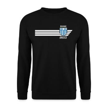 Greece Hellas Greece Greek Football - Unisex Sweatshirt - black - Front - Alina (178cm) & Michal (187cm)